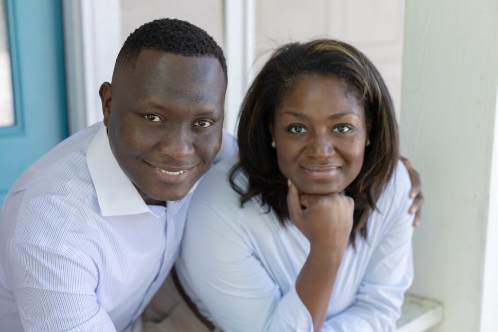 ajenai and peter at home